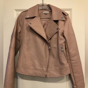 Ann Taylor Loft Faux Leather Moto Jacket Size 2